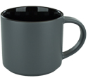 NORWICH™ MUG - BLACK in / GRAY SATIN OUT