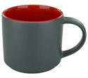 NORWICH™ MUG - RED in / GRAY SATIN OUT