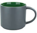 NORWICH™ MUG - GREEN in / GRAY SATIN OUT