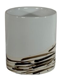 Bodie Island™ Candle Tumbler - White w/ Zebra Pattern
